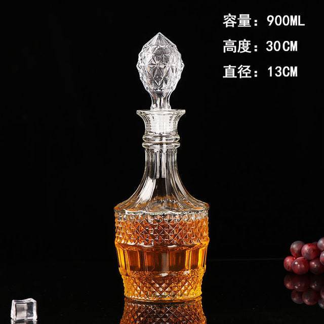 Red Wine Bottle Lead-free Transparent Glass Wine Decanter Whiskey Decanter - TheWellBeing4All