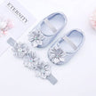 Baby Shoes Baptism White Bowknot Baby Girl Lace Shoes Headband Set Toddler Prewalker Cute Baby Soft Shoes for 0-18M Kids - TheWellBeing4All