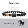NEW 8mm Black Stone Beads 12 constellation couple Bracelet Men Bracelets For Women Pulseras Masculina Hombre Man Mens Jewellery - TheWellBeing4All