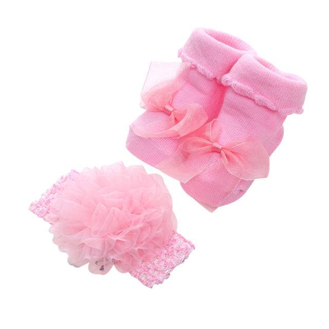 Slipper Socks Headband, Foot Socks Lace Crown Hair Band - TheWellBeing4All