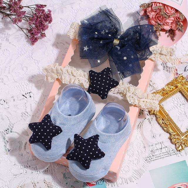 Slipper Socks Headband, Foot Socks Lace Crown Hair Band - TheWellBeing4All