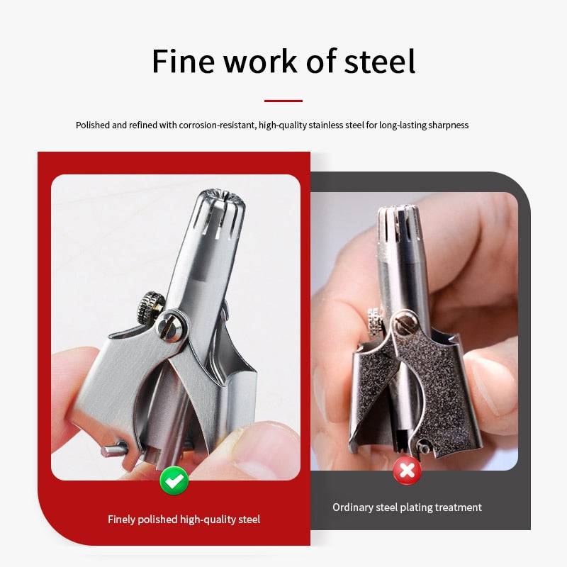 Nose Hair Ear Trimmer Stainless Steel - TheWellBeing4All