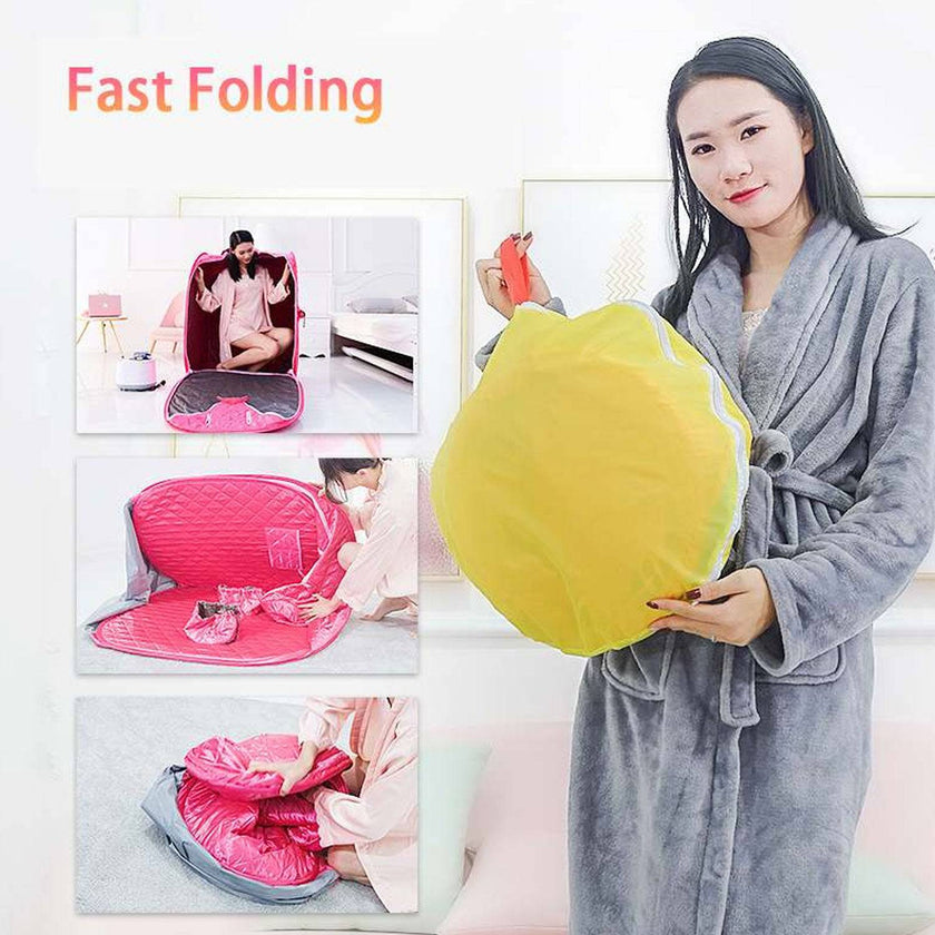 Portable Folding Steam Sauna SPA Room Tent without Steamer free ship for One Person or Two People Weight Loss Full Body Slimming - TheWellBeing4All