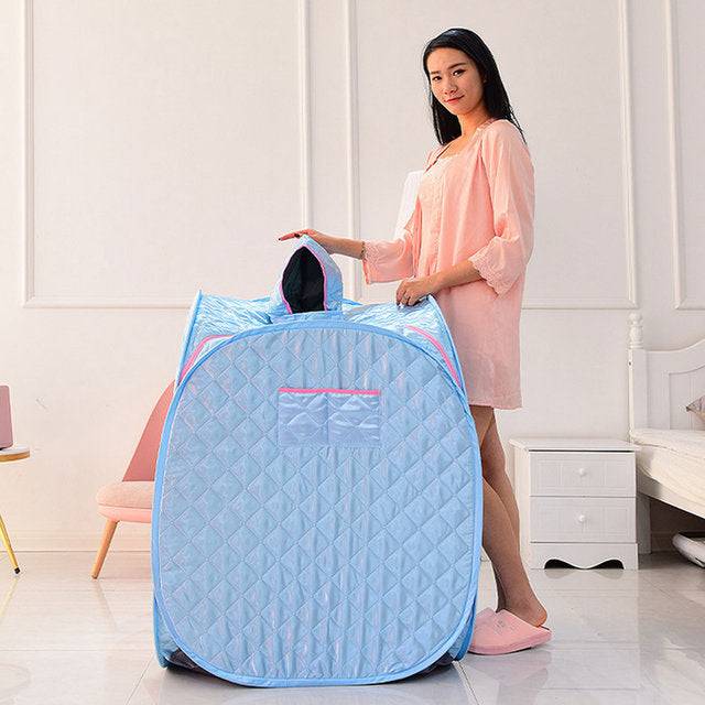 Portable Folding Steam Sauna SPA Room Tent without Steamer free ship for One Person or Two People Weight Loss Full Body Slimming - TheWellBeing4All