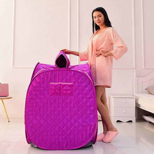 Portable Folding Steam Sauna SPA Room Tent without Steamer free ship for One Person or Two People Weight Loss Full Body Slimming - TheWellBeing4All