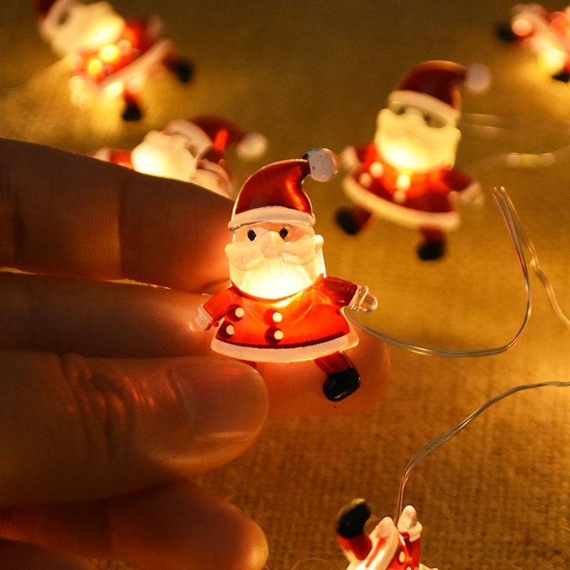 2M 20LED Santa Claus Snowflake LED Light String Christmas Decoration For Home Xmas Tree Ornament - TheWellBeing4All