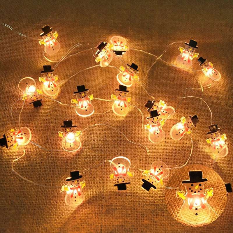 2M 20LED Santa Claus Snowflake LED Light String Christmas Decoration For Home Xmas Tree Ornament - TheWellBeing4All