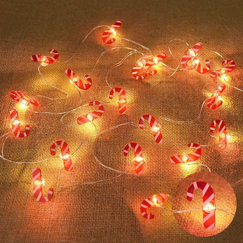 2M 20LED Santa Claus Snowflake LED Light String Christmas Decoration For Home Xmas Tree Ornament - TheWellBeing4All