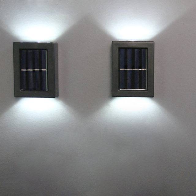 Solar Street Lamp Night Light for Garden Yard Path Decoration Warm/White/2pcs Intelligent LED Solar Light Outdoor Lamp - TheWellBeing4All