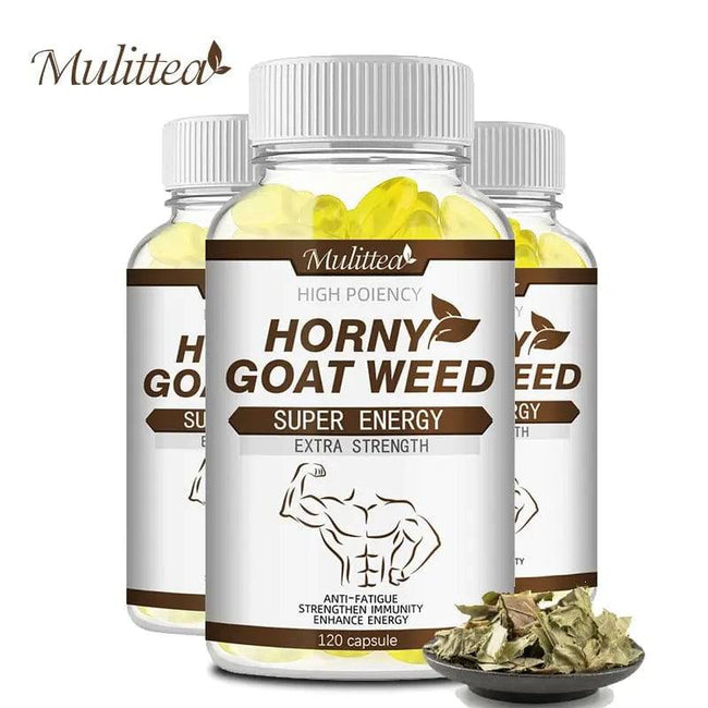 Mulittea Horny Goat Weed Extract Enhancing Energy Kidney Erection Male Supplement Improve Potency Enhancement Stamina Function - TheWellBeing4All