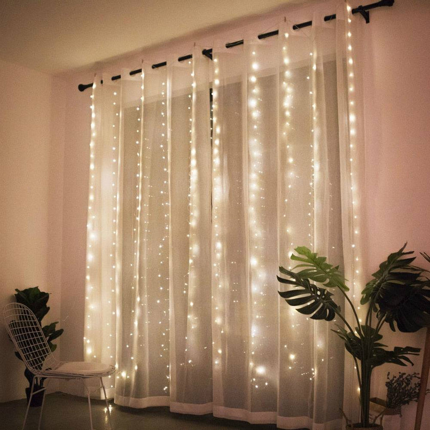 Christmas Curtain Light Garland Merry Christmas Decor - TheWellBeing4All