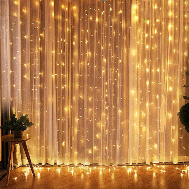 Christmas Curtain Light Garland Merry Christmas Decor - TheWellBeing4All