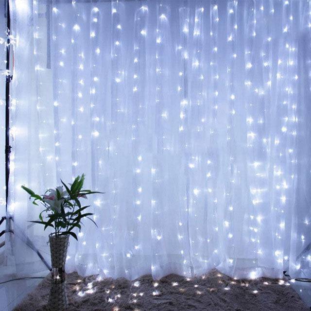 Christmas Curtain Light Garland Merry Christmas Decor - TheWellBeing4All