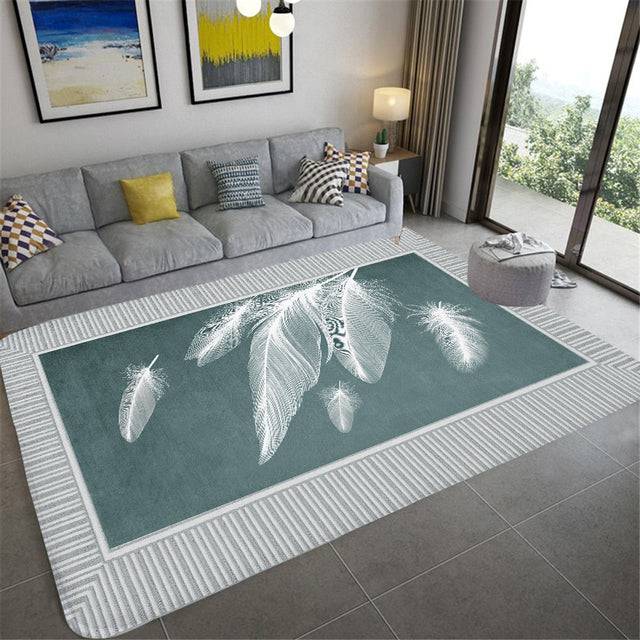 Nordic Black Gold Striped Living Room Carpet Bedroom Bedside Carpet Children's Play Kitchen Bathroom Non-slip Mat Doormat Tapis - TheWellBeing4All