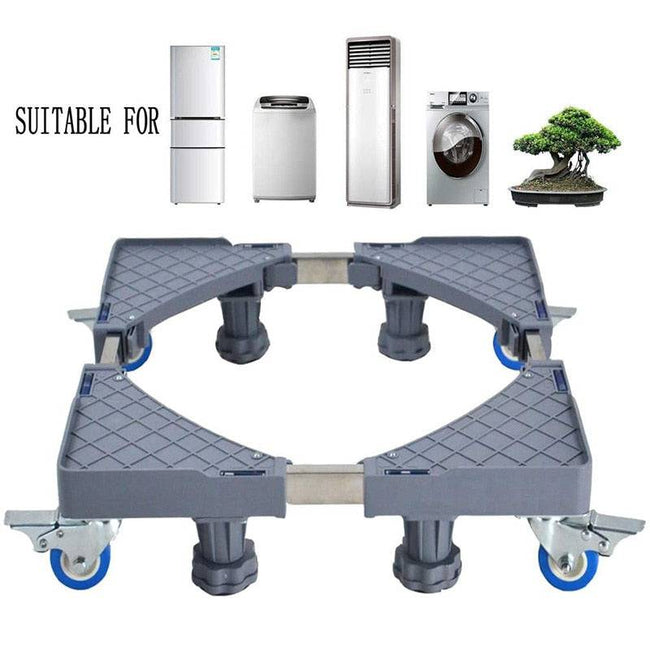 Multi-Functional Furniture Roller Base Movable Adjustable&Telescopic Stand for Refrigerator Dryer Washer Cabinet w/ Feet &Wheels - TheWellBeing4All