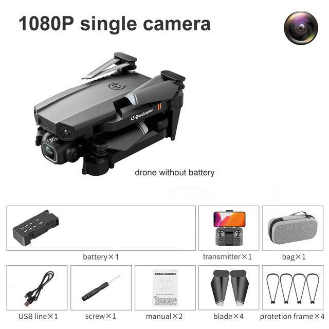 VR Mini Drone 4K HD Profesional Aerial Photography Folding Quadcopter With Dual Cameras - TheWellBeing4All