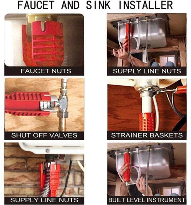 8 in 1 wrench repair tool non-slip assembly key plumbing installation wrench - TheWellBeing4All