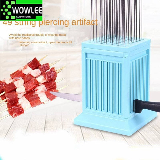 BBQ 49 Holes Meat Skewer Kebab Maker Box Machine - TheWellBeing4All