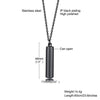 Pill Necklace for Men Women,Cross Engraved,Cremation Urn Pendant,Perfume Holder,Ashes Vial Keepsake Memorial Jewelry - TheWellBeing4All