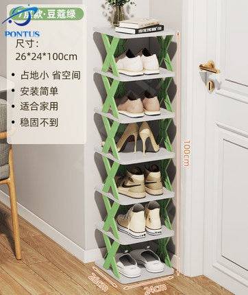 Multi-layer Shoes Storage Organizer Space-Saving Shoes Shelf Door Color Matching Cabinets - TheWellBeing4All