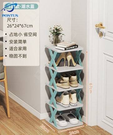 Multi-layer Shoes Storage Organizer Space-Saving Shoes Shelf Door Color Matching Cabinets - TheWellBeing4All