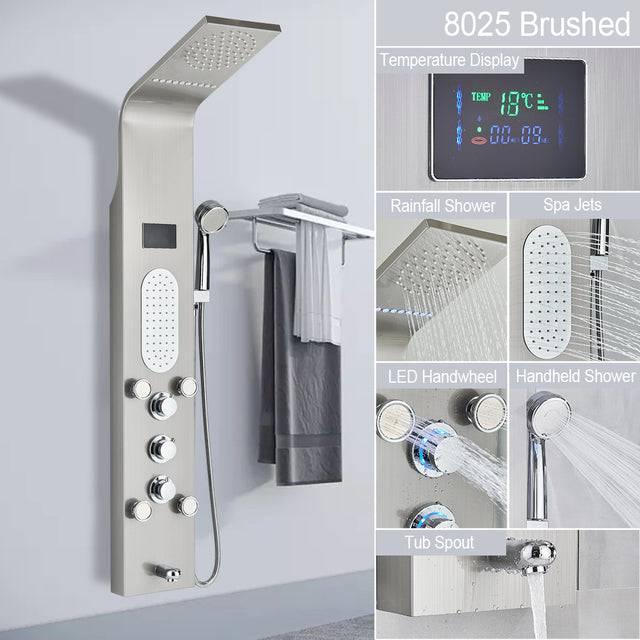 LED Light Shower Faucet Bathroom SPA Massage Jet Shower - TheWellBeing4All