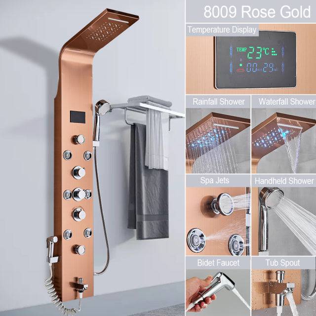 LED Light Shower Faucet Bathroom SPA Massage Jet Shower - TheWellBeing4All