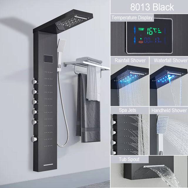 LED Light Shower Faucet Bathroom SPA Massage Jet Shower - TheWellBeing4All