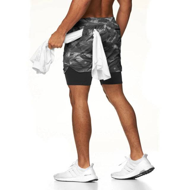 Fitness bodybuilding training quick-drying 2-in-1 shorts - TheWellBeing4All