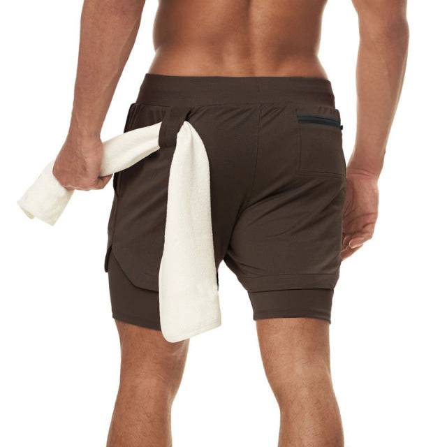 Fitness bodybuilding training quick-drying 2-in-1 shorts - TheWellBeing4All