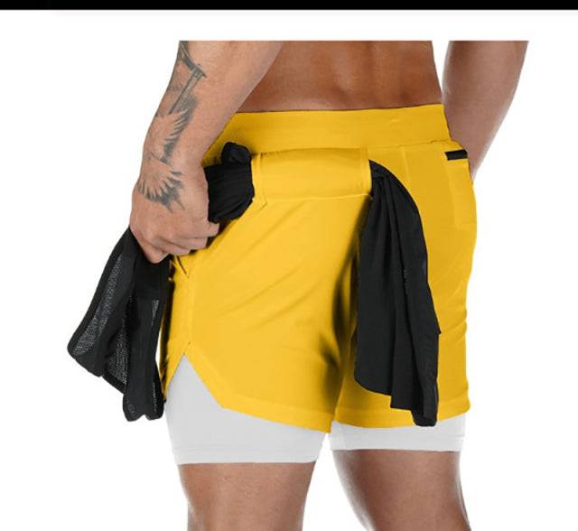 Fitness bodybuilding training quick-drying 2-in-1 shorts - TheWellBeing4All