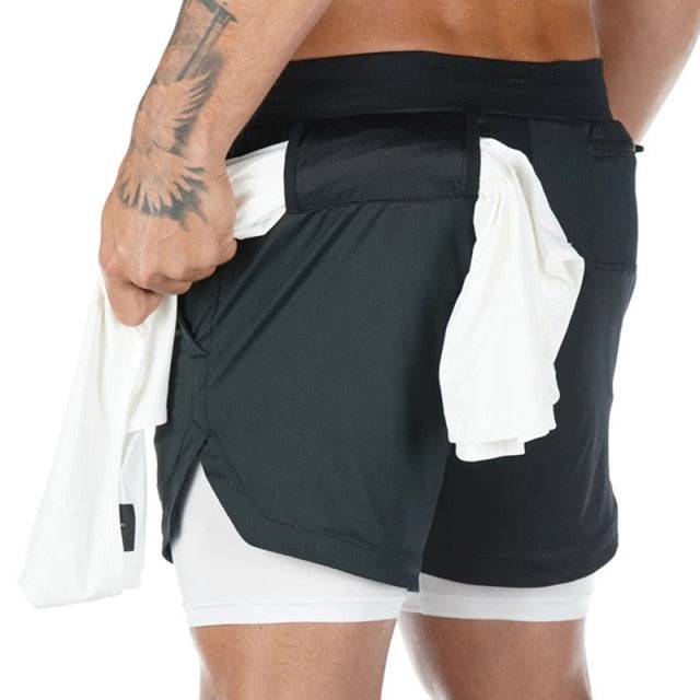 Fitness bodybuilding training quick-drying 2-in-1 shorts - TheWellBeing4All
