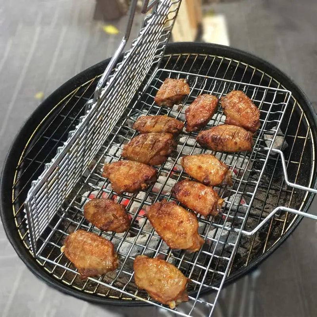 Non-stick BBQ Fish Clip Portable BBQ Grilling Basket Heat-resistant Barbecue Fish Clip Net Outdoor Camping Tools - TheWellBeing4All