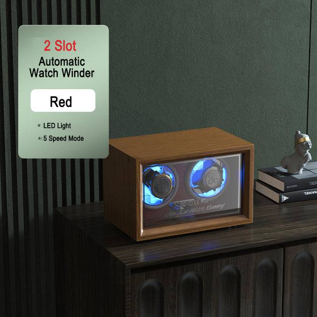 Luxury Wood Watch Winder High-End 2 4 Slot Automatic Watches Box with Motor Watch Cabinet Clock Storage Box - TheWellBeing4All