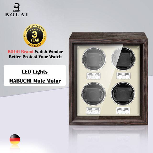Luxury Wood Watch Winder High-End 2 4 Slot Automatic Watches Box with Motor Watch Cabinet Clock Storage Box - TheWellBeing4All