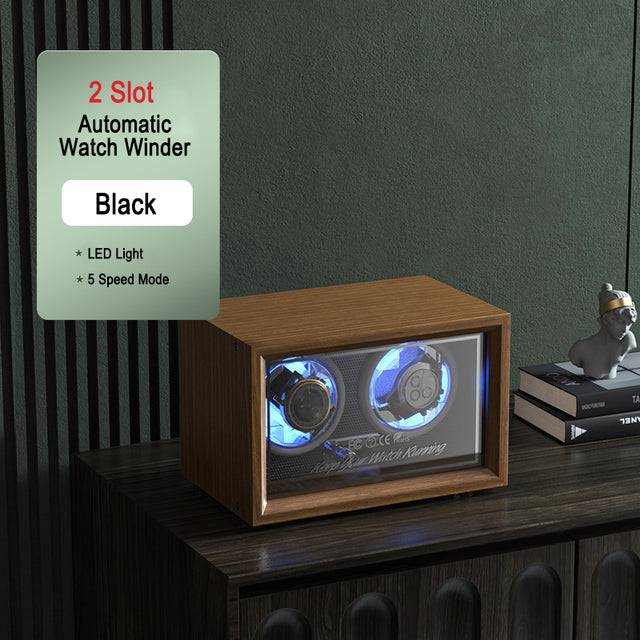 Luxury Wood Watch Winder High-End 2 4 Slot Automatic Watches Box with Motor Watch Cabinet Clock Storage Box - TheWellBeing4All