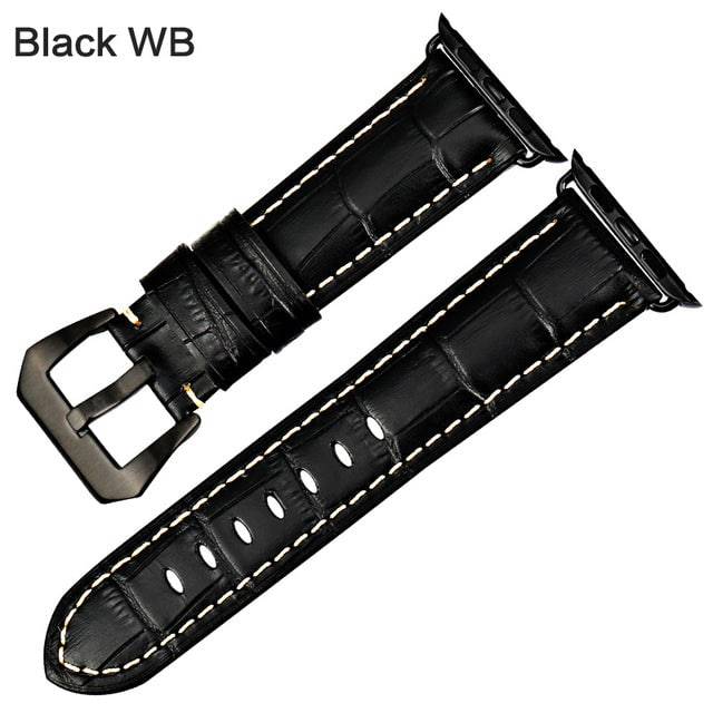 Watchbands Genuine Cow Leather Watch Strap for Apple Watch - TheWellBeing4All