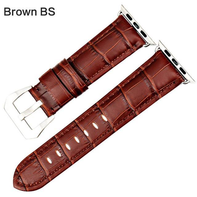 Watchbands Genuine Cow Leather Watch Strap for Apple Watch - TheWellBeing4All