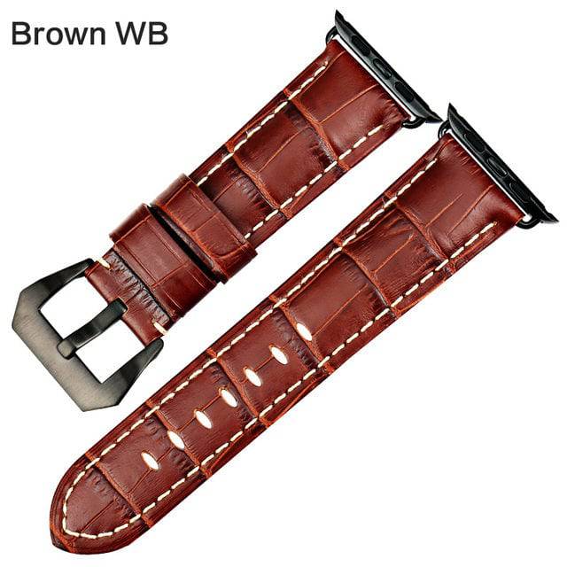 Watchbands Genuine Cow Leather Watch Strap for Apple Watch - TheWellBeing4All