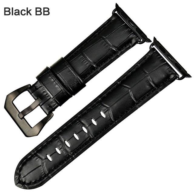 Watchbands Genuine Cow Leather Watch Strap for Apple Watch - TheWellBeing4All