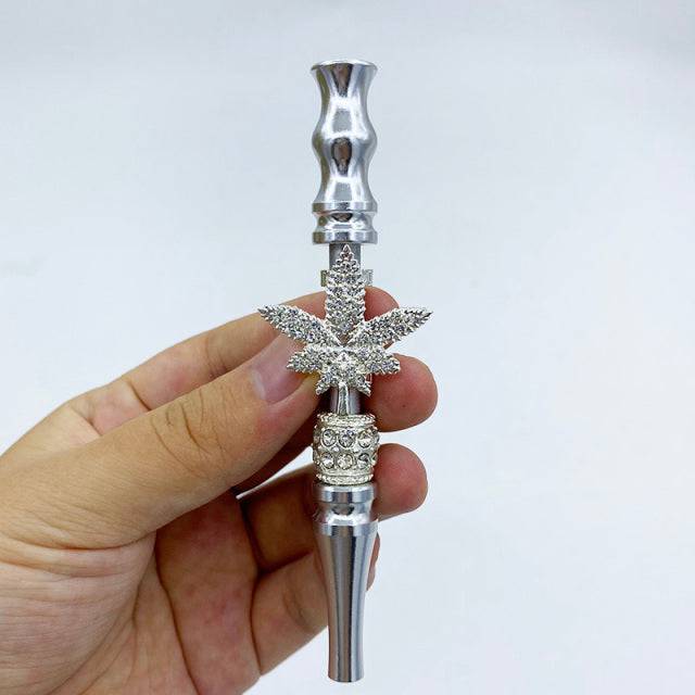 Maple Leaf Style Shisha Hookah Tips with Rhinestones Blunt Holder Hookah Mouthpiece Cigarette Holders for Man/Women - TheWellBeing4All