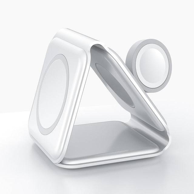 3 in 1 Foldable Magnetic Wireless Chargers for iPhone, Apple Watch/AirPods - TheWellBeing4All