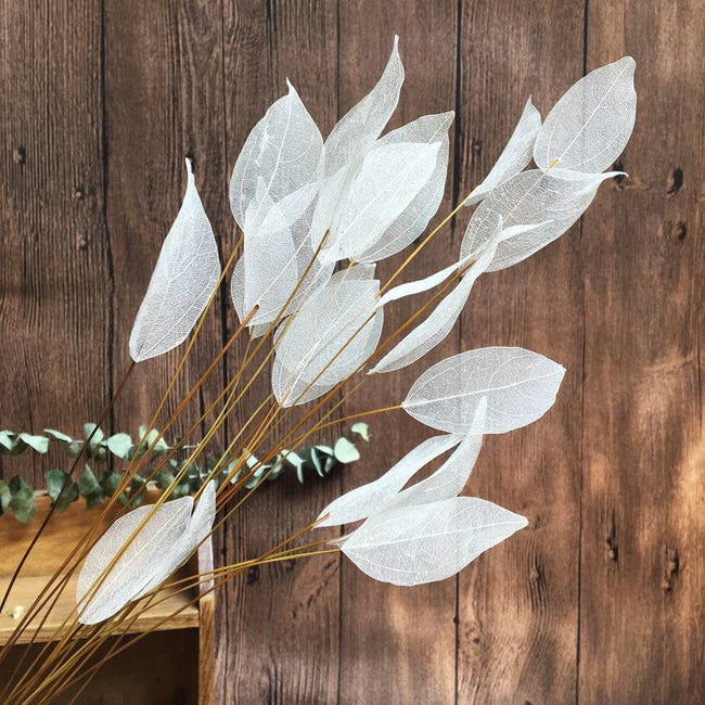 Lucency Leaves Natural Leaf Vein Immortal Flowers  Real Natural Floral Wedding Table Decoration - TheWellBeing4All