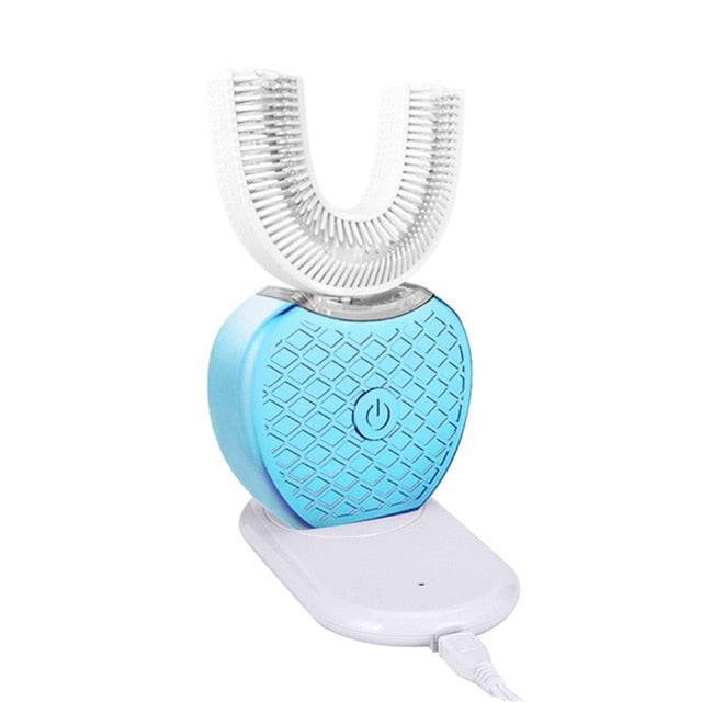 360 Degrees Intelligent Automatic Sonic Electric Toothbrush U Type 4 Modes Tooth Brush - TheWellBeing4All
