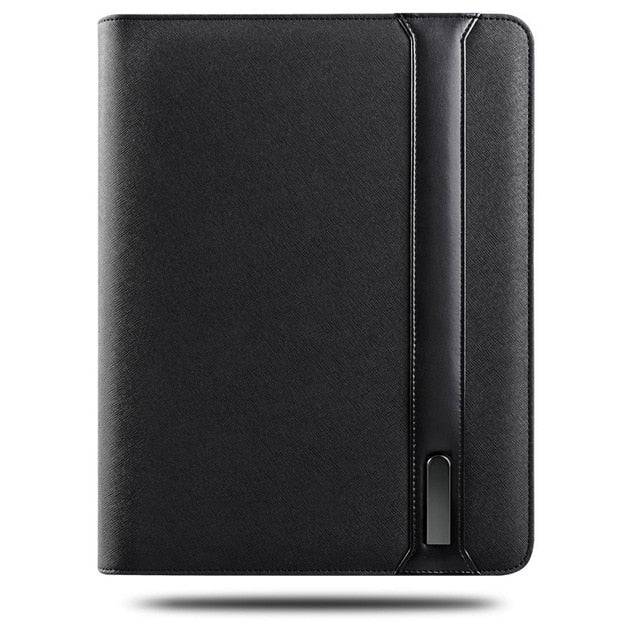 Notebook padfolio with 5000 mAh wire/wireless charging power mobile cellphone bag notepad - TheWellBeing4All