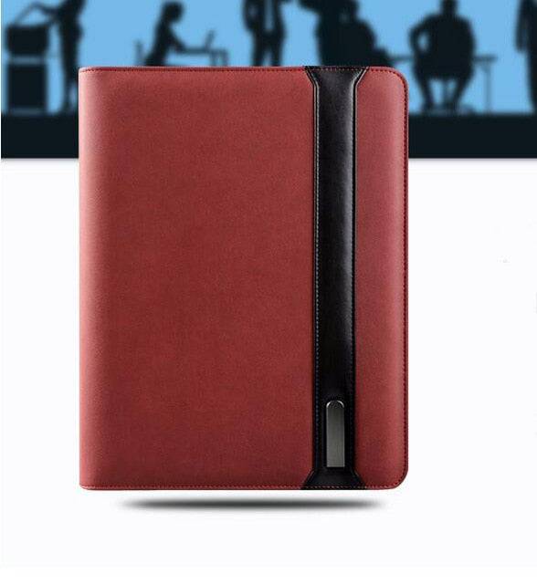 Notebook padfolio with 5000 mAh wire/wireless charging power mobile cellphone bag notepad - TheWellBeing4All