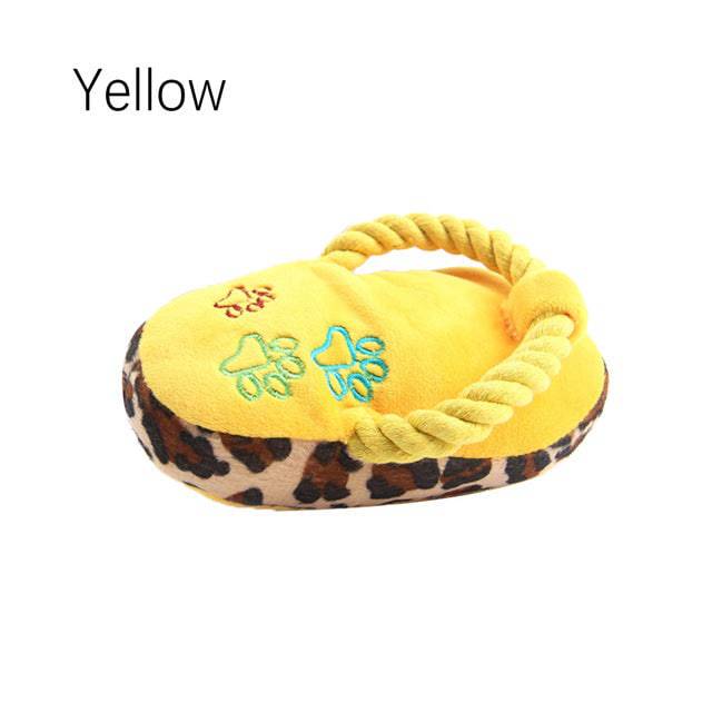 Pet Toys Plush Slippers Bite Chicken Leg Shoe Shape Dog & Cat Outdoor Training Relieve Anxiety - TheWellBeing4All