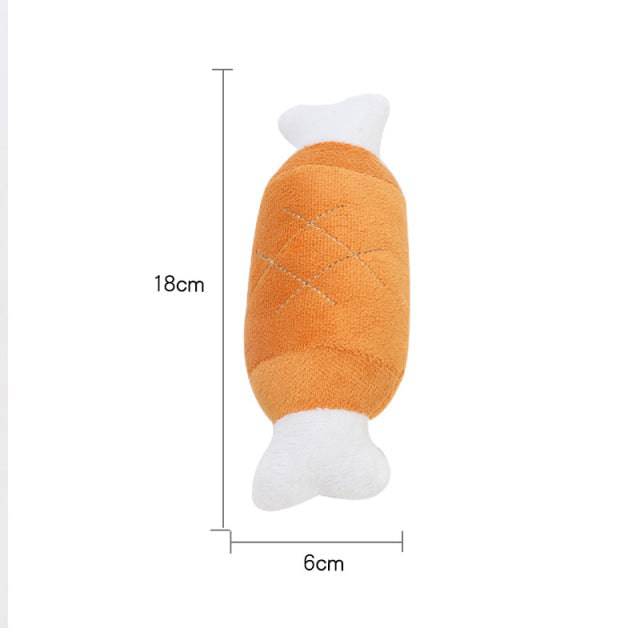 Pet Toys Plush Slippers Bite Chicken Leg Shoe Shape Dog & Cat Outdoor Training Relieve Anxiety - TheWellBeing4All