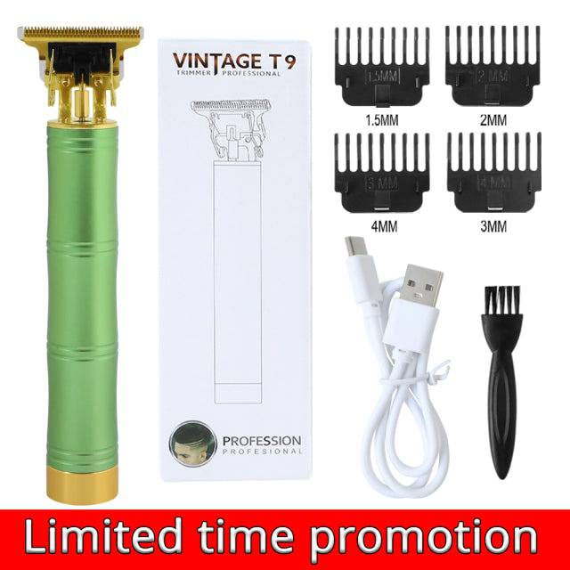 Hair Cutting Machine Trimmer Clipper Electric Shaver Barber Shaving Professional Vintage T9 Razor Mustache Finishing - TheWellBeing4All