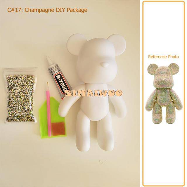 Diamond Paining Crystal Bear Doll Mosaic Embroidery Rhinestone Full Drill Gift - TheWellBeing4All